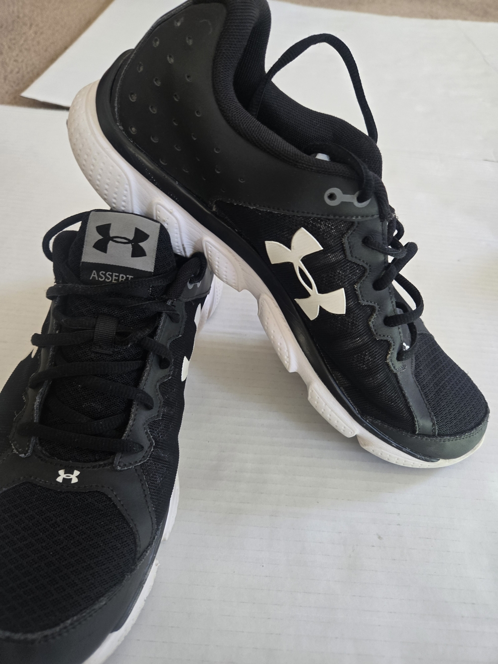 Under Armour Black & White Athletic Sneakers